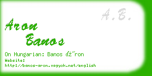 aron banos business card